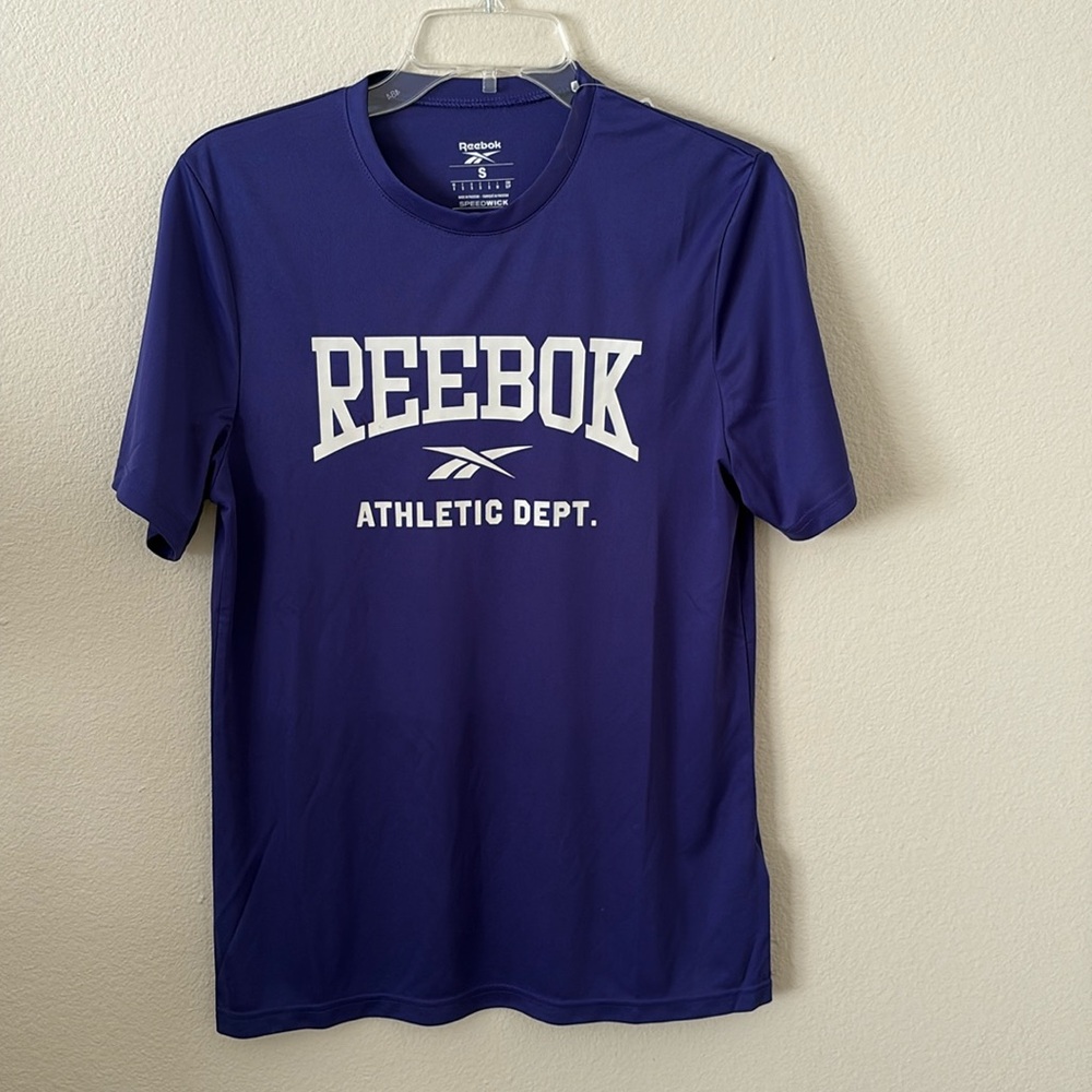 New Reebok Speedwick T-Shirt Mens Small Purple Short Sleeve Athletic Dri Fit Gym